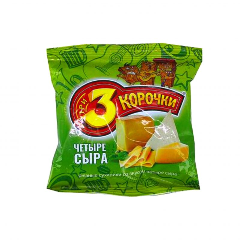 Rye Crackers "3 korochki" 4 cheeses 120gr
