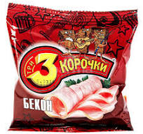 Crackers "3 korochki" with bacon flavor 80g