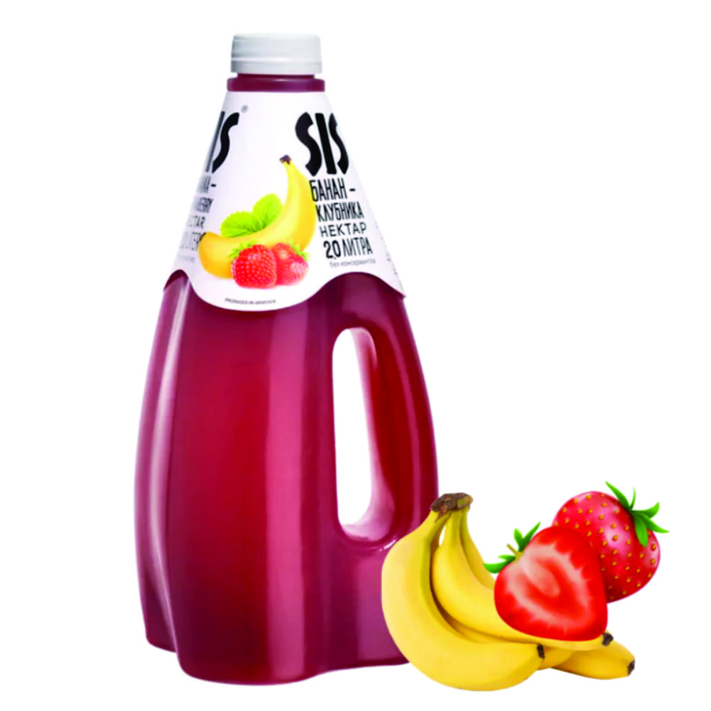 4 Սիս - Բանանի և ելակի հյութ - 1.6 լ - Image 1