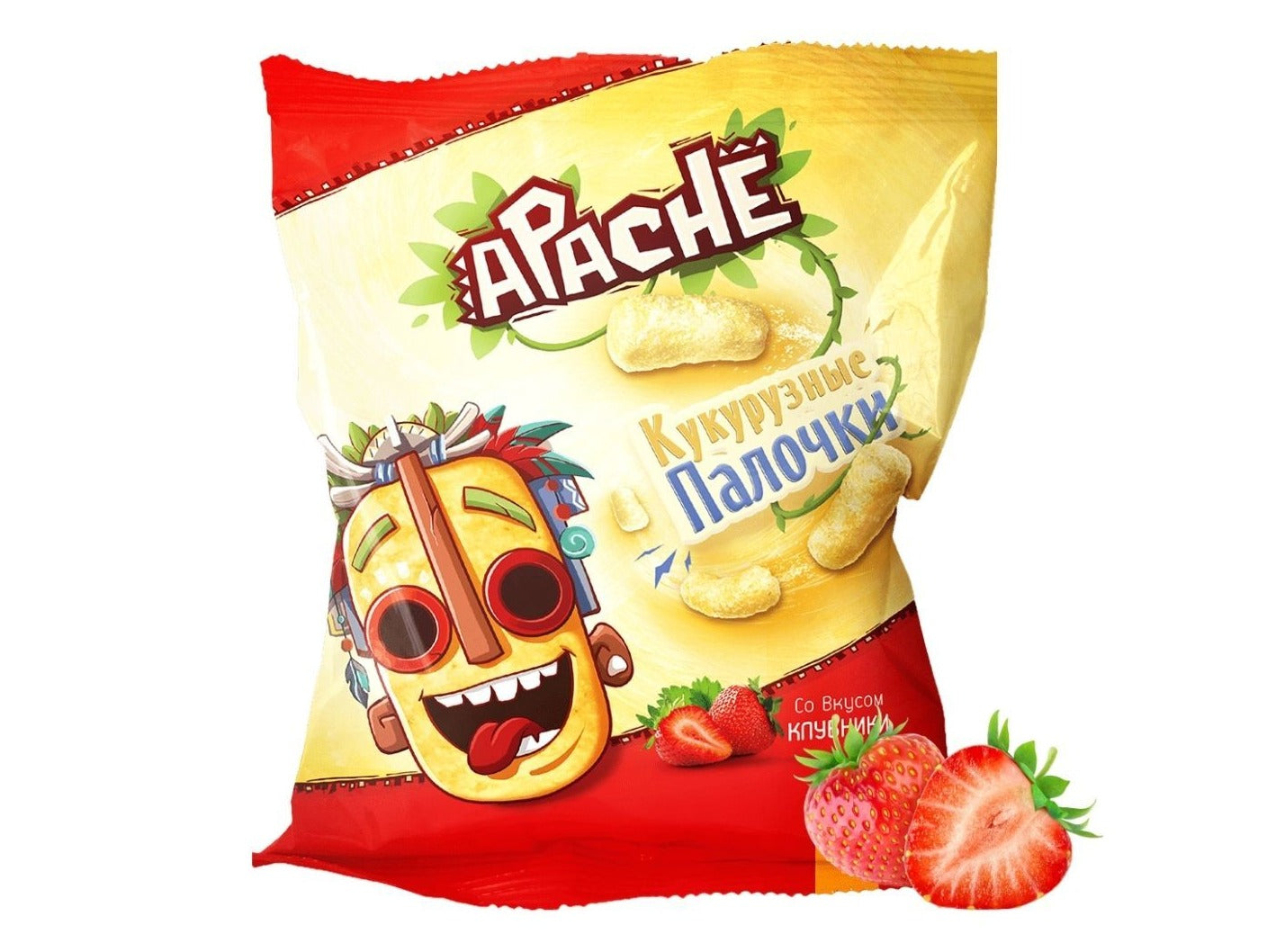 6.jpg Ապաչի — Քաղցր ձողիկներ ելակի համով եգիպտացորենի - 85 գ - Image 1